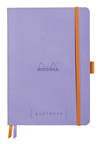 Rhodia 117578C Notizheft Goalbook (DIN A5, 14.8 x 21 cm, Dot, praktisch und trendige, mit weichem Deckel, 90g weißes Papier, 120 Blatt) 1 Stück, Irisblau von Rhodia