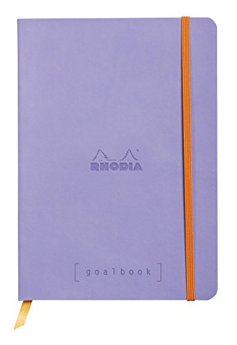 Rhodia 117749C Notizheft Goalbook (DIN A5, 14,8 x 21 cm, Dot, praktisch und trendige, mit weichem Deckel, 90g, elfenbeinfarbigem Papier, 120 Blatt, Gummizug, Lesezeichen) 1 Stück, Iris von Rhodia