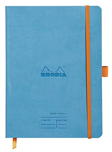 Rhodia 117787C Meeting Book (DIN A5+, 160 x 210 mm, 80 Blatt, 90 g, elegant und praktisch) 1 Stück türkis von Rhodia