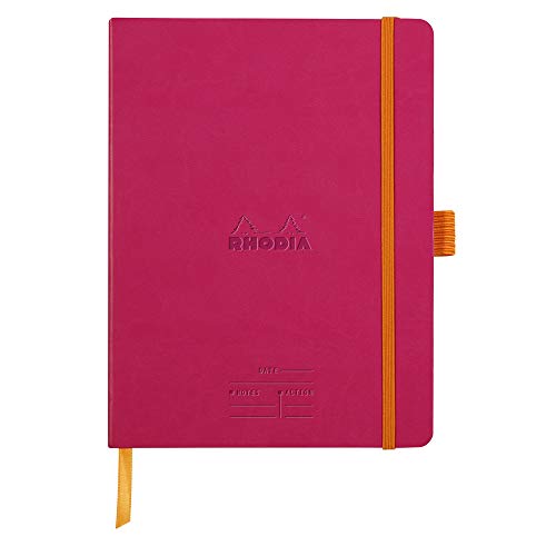 Rhodia 117792C Meeting Book (DIN A5+, 160 x 210 mm, 80 Blatt, 90 g, elegant und praktisch) 1 Stück himbeer von Rhodia