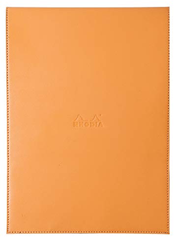 Rhodia 118188C Notizblock No. 18 (mit Schutzhülle, kariert, 80 Blatt, mikroperforiert, 220 x 308 mm) 1 Stück orange von Rhodia