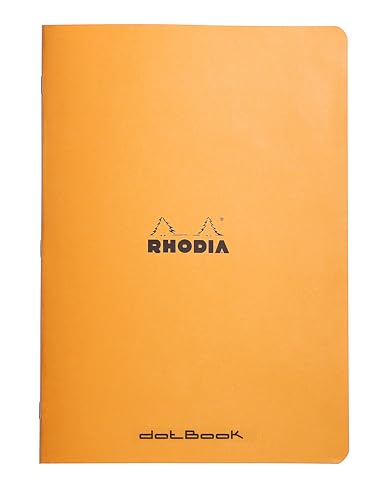 Rhodia 119167Cpack – 10 Hefte Orange – A4 – gepunktet – 96 Seiten – helles weißes Papier 80 g/m – Umschlag aus beschichtetem Karton, weich, robust und wasserdicht von Rhodia