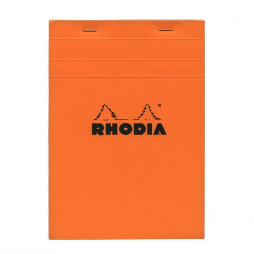 Rhodia 15200C Notizblock (DIN A5, 14,8 x 21 cm, kariert, 150 Blatt) 1 Stück orange von Rhodia