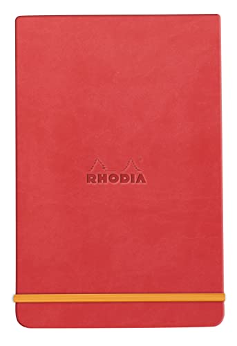 Rhodia 194399C - Notizbuch Webnotepad DIN A5, 96 Blatt abtrennbar liniert 90 g, 1 Stück, Korallenrot von Rhodia