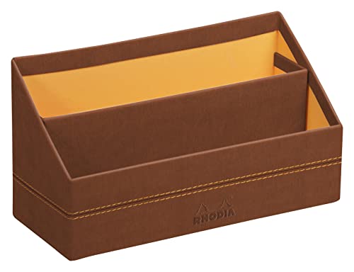 Rhodia 194600C - Briefablage 25x10x14cm, aus Kunstleder, elegant und praktisch, 1 Stück, Kupfer von Rhodia