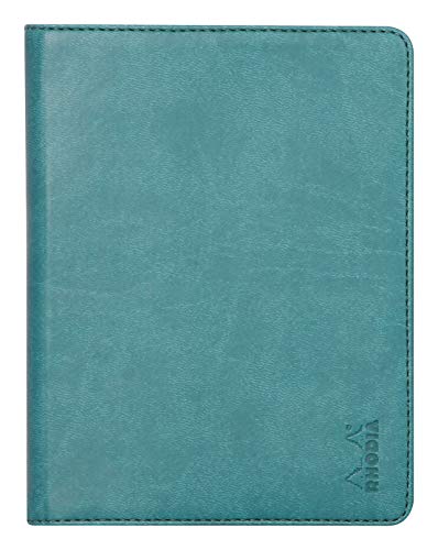 Rhodia 213004C - Mappe für Block oder Notizheft Rhodiarama - N°13, für DIN A6 (10,5x14,8 cm) 13x17 cm, elegant und praktisch, Pfaugrün, 1 Stück von Rhodia