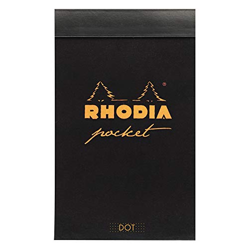 Rhodia 8550C Notizblock RhodiaPocket (75 x 120mm, dot grid, 40 Blatt, ideal für Ihre Notizen) 1 Stück farbig sortiert von Rhodia