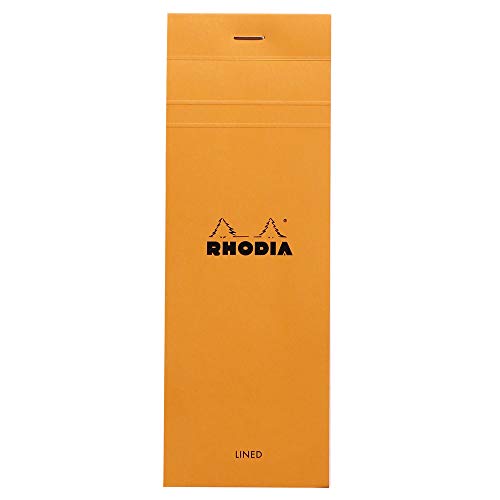 Rhodia 8600C - Notizblock / Einkaufsblock No.8, 7,4x21cm 80 Blätter liniert 80g, Orange, 1 Stück von Rhodia