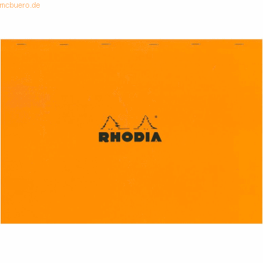 Rhodia Notizblock Rhodia Nr. 10 A3 kariert 80 Blatt orange von Rhodia