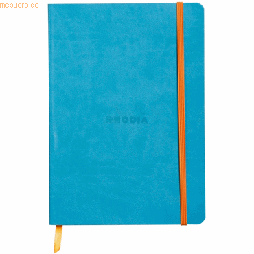 Rhodia Notizbuch Flex A5 liniert 90g/qm 80 Blatt türkis von Rhodia