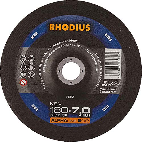 Rhodius KSM Schruppscheibe 180 x 7,0 x 22,23 mm Stahl von Rhodius