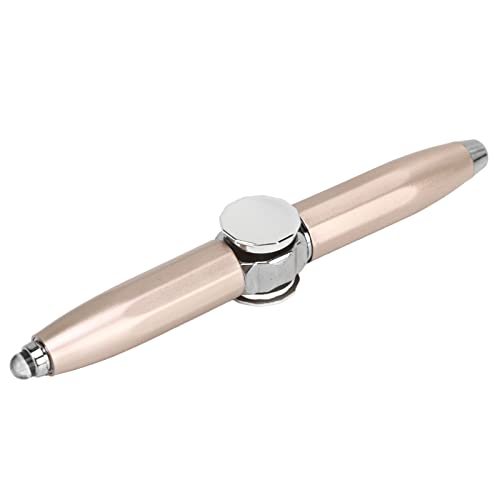 Fidget Pen Spinner Pen, Help Thinking Kugelschreiber mit LED-Licht für Business-Erwachsene, Studenten und Kinder Zum Stressabbau (Gold) von RiToEasysports