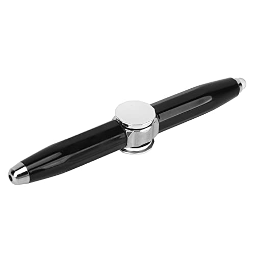 Fidget Pen Spinner Pen, Help Thinking Kugelschreiber mit LED-Licht für Business-Erwachsene, Studenten und Kinder Zum Stressabbau (Schwarz) von RiToEasysports