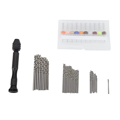 RC -Handbohrbits Set, 57 Teile Handbuch Handbohrer Set Pin -Handbohrmaschine 46 Stück Micro Twist Bohrungen 10 Stück PCB Mini -Bohrer 0,1-1mm von RiToEasysports