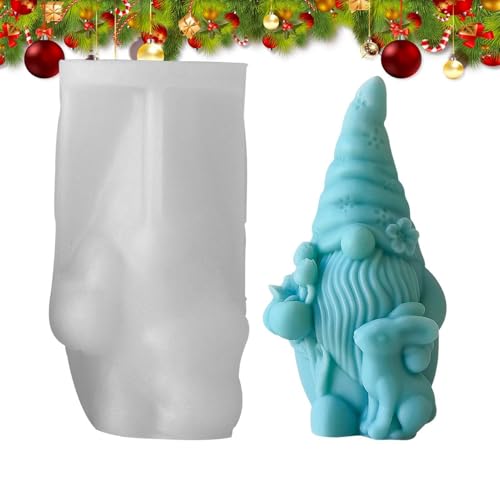 3D Christmas Gnome Mold | Silicone Mould for Faceless Doll Crafts | Ideal for Resin Casting, Handmade Candle and Soap Making | Great for Festive Table Decor and Projects von Riaisttd