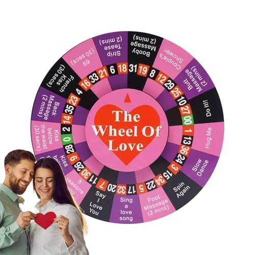 Couples Roulette, Fun Love Games for Adults, Battery-Operated Drinking Game with Number Pattern Disc Shape, Interactive Fidget Toy Perfect for Parties and Date Nights von Riaisttd