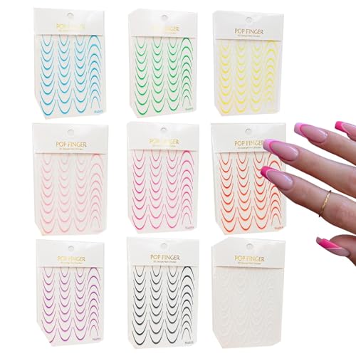 French Streak Manicure Art Stickers, Gradient French Tip Nail Stickers, Fashion Nail Accessories, V-Shaped Polish Wraps, Manicure Art Stencil, Stickers, Easy Nail Decoration, Nail Design von Riaisttd