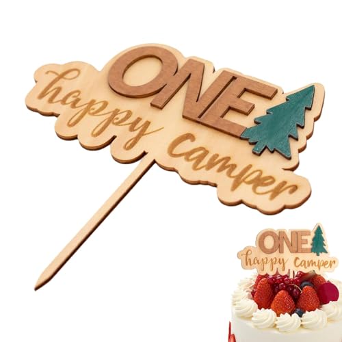 Outdoor Themed Birthday Decorations, Birthday Under The Stars Cake Decor, Rustic Cake Decoration for Parties, Versatile Cake and Cupcake Toppers 5.79x4.72x0.28 inches for Birthday von Riaisttd