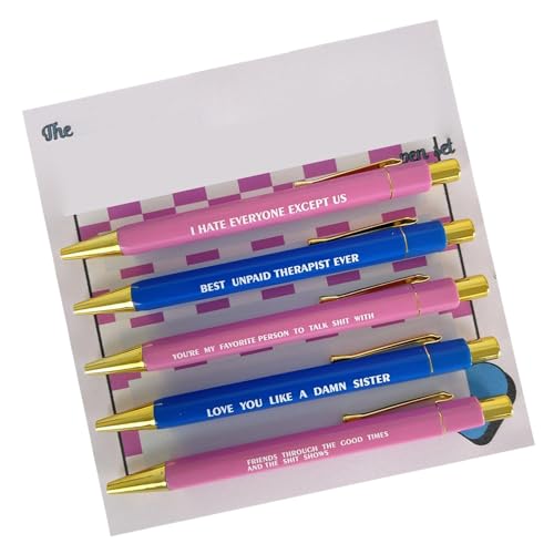 Riaisttd Lustige Stifte, Neuheit Schreibstift, Druckkugelschreiber, Lustige Schreibgeräte, Schwarze Tinte Neuheit Stift, Lustige Kugelschreiber, Druckkugelschreiber Set, Home Office Stifte von Riaisttd