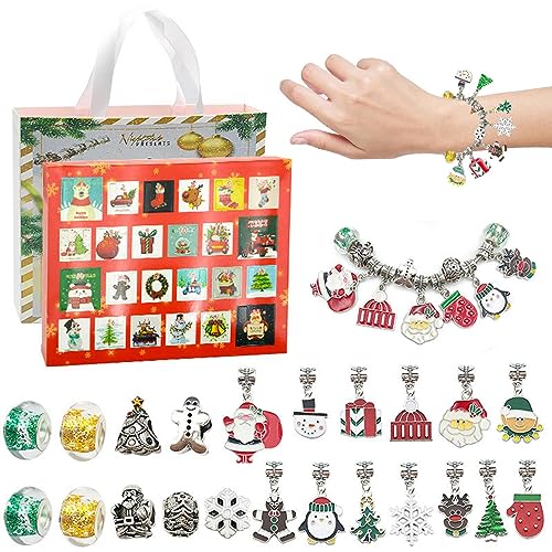 Rianpesn Armband-Adventskalender 2023, Charm-Armbänder Kinder-Schmuckherstellungsset, Mehrzweck-Armband-Geschenkset für Kinder, Jungen und Mädchen von Rianpesn