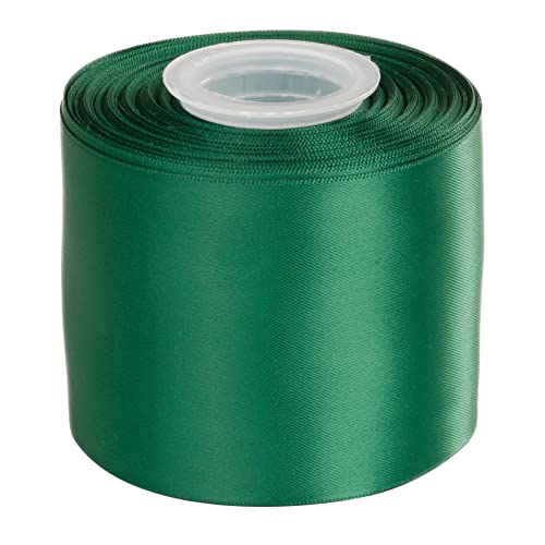 Ribbonitlux Doppelseitiges Satinband, 7,6 cm breit, 22 m (587-Forest Green), Set für Schleifen, Party-Dekor, Nähanwendungen, Hochzeit und Handwerk von Ribbonitlux