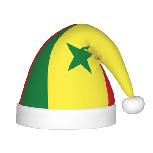 Rich&Rabbit Weihnachtsmütze mit Flagge von Senegal, bedruckt, für kleine Köpfe, für Partys und Feiern von Rich&Rabbit