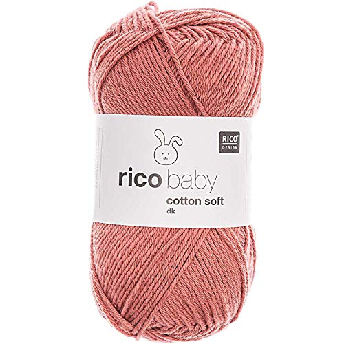 Rico Baby Cotton Soft dk Fb. 066 altrosa, weiche Babywolle, Baumwollmischgarn zum Stricken & Häkeln von Rico Design