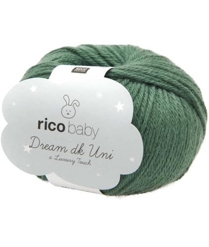 50g Rico Baby Dream Uni - Farbe: 20 - moos - A Luxury Touch von Rico Design