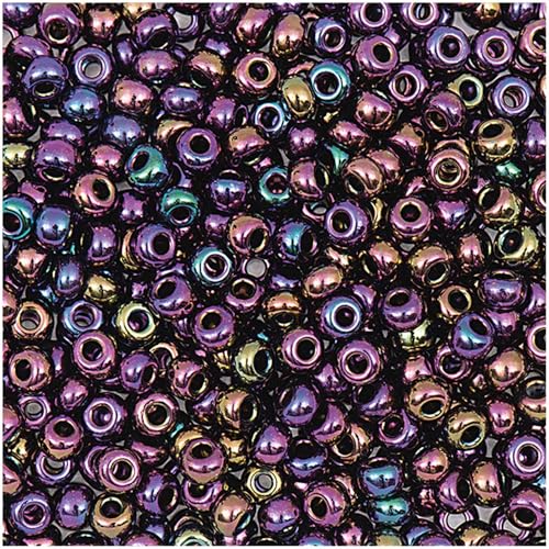 17g itoshii beads Perlen - bordeaux irisierend grün von Rico Design