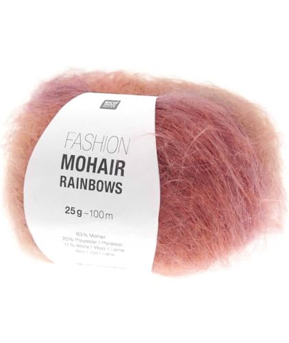 25g Fashion Mohair Rainbows - Farbe 02 - berry - kuschlig weich und schönes Farbspiel. von Rico Design