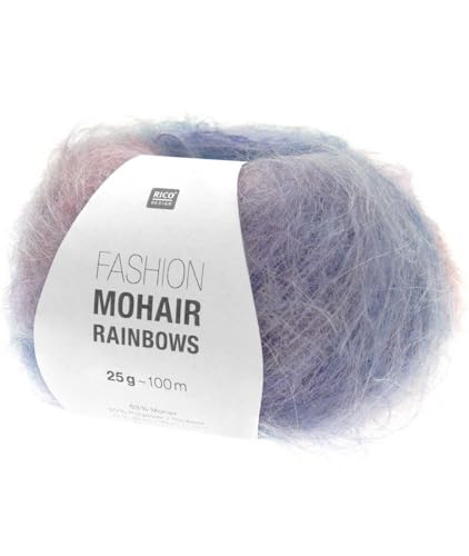 25g Fashion Mohair Rainbows - Farbe 04 - fresh - kuschlig weich und schönes Farbspiel. von Rico Design