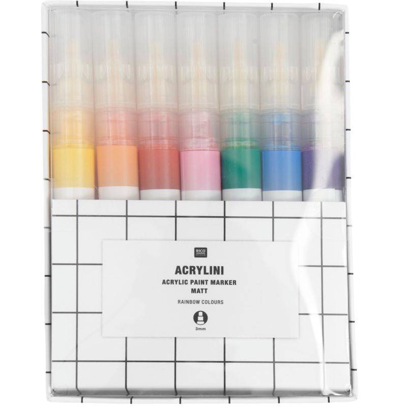 Acrylini Marker Set Rainbow Colours von Rico Design