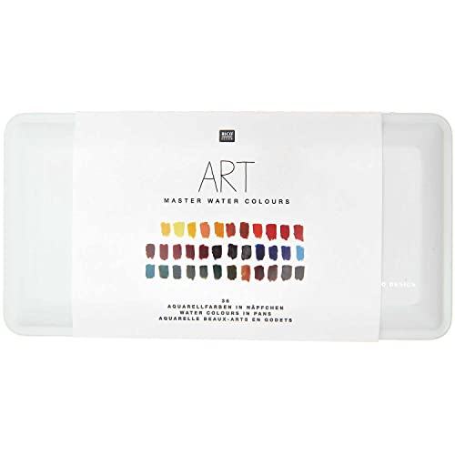 Aquarell Farbkasten Metall, 36 N?pfchen von Rico Design