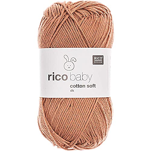 Babywolle Rico Baby Cotton Soft Dk | weich und pflegeleicht | Baumwollmischgarn zum Stricken und Häkeln (065 pfirsich) von Rico Design