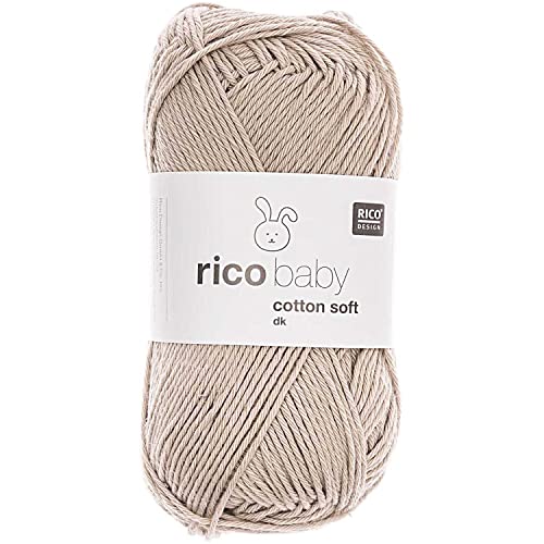 Babywolle Rico Baby Cotton Soft Dk | weich und pflegeleicht | Baumwollmischgarn zum Stricken und Häkeln (069 kokos) von Rico Design