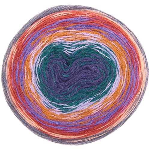 Bobbel Alpaka Wolle Farbverlauf Rico Creative Alpaca Degrade Lucky 8 herbst (5), 200g Farbverlaufswolle zum Häkeln oder Stricken von Rico Design