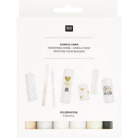 Candle Liner Kerzenmalfarbe Set Celebration von Rico Design