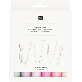 Candle Liner Kerzenmalfarbe Set Roses von Rico Design