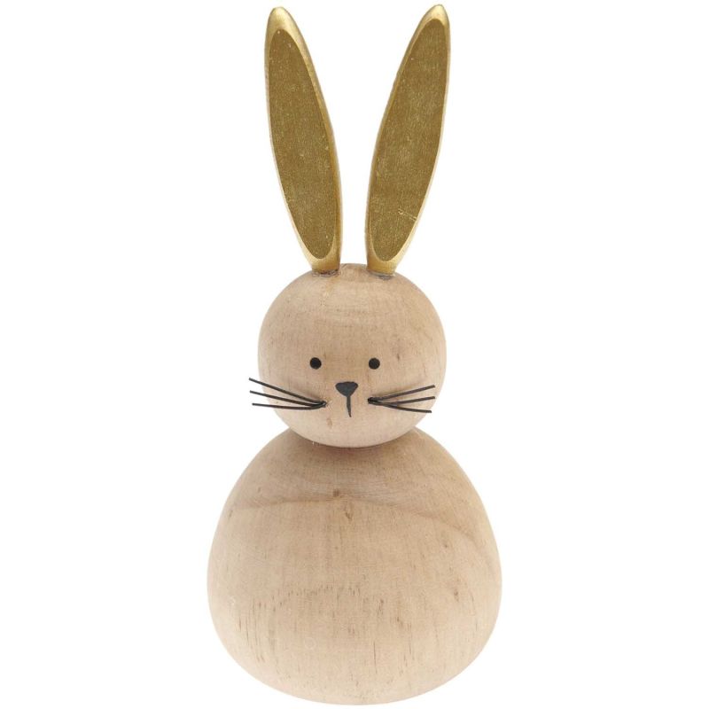 Holzfigur Hase Natur von Rico Design