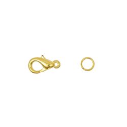 Karabiner mit 2 Federringen gold 10mm von Rico Design