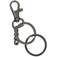 Karabiner mit Kette und Schlüsselring 13cm von Rico Design