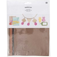 Kunstleder Set natur 14,8x21cm 5 Stück von Rico Design