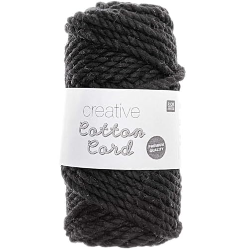 Makrameegarn Creative Cotton Cord Schwarz von Rico Design