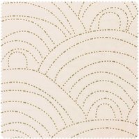 Musselin Baumwoll-Stoff mit Gold-Effekt "Wellen" von Beige