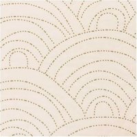 Musselin-Druckstoff Jardin Japonais Wellen Beige-Gold 140cm von Rico Design