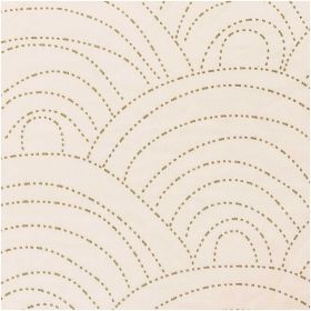 Musselin-Druckstoff Jardin Japonais Wellen Beige-Gold 140cm von Rico Design