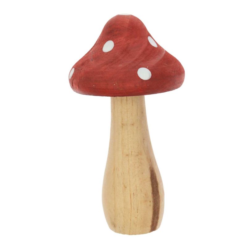 Deko-Pilz aus Holz rot-weiß von Rico Design