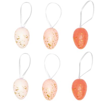 Eier zum Hängen rosa-gold Mix 4cm 6 Stück von Rico Design