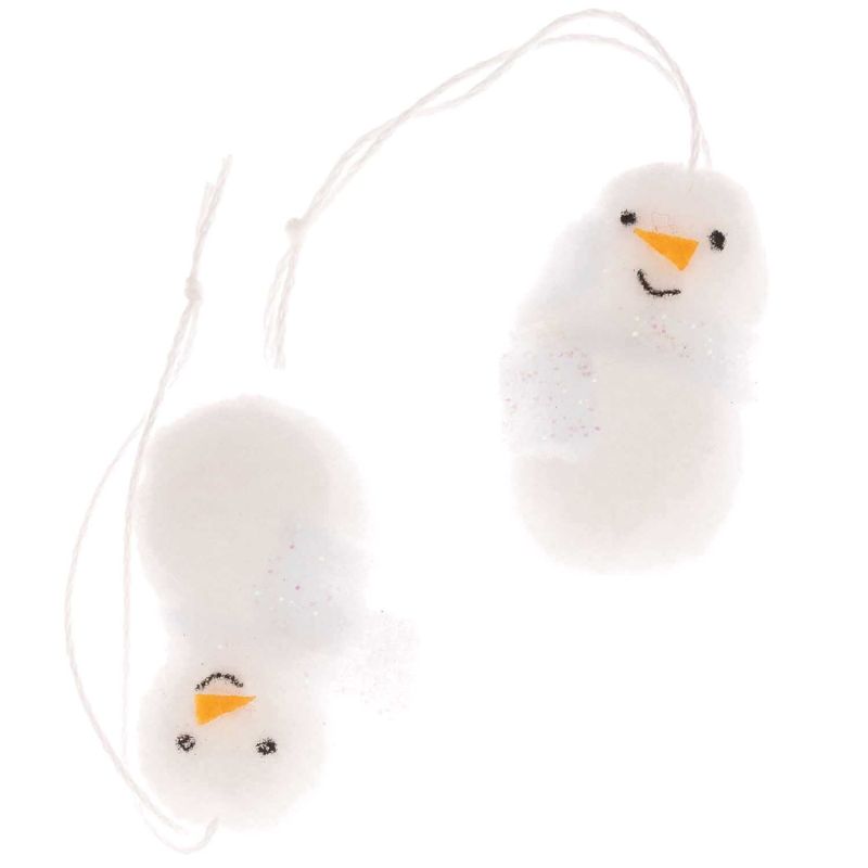 Hänger Schneemann aus Pompons 40x33mm 2 Stück von Rico Design