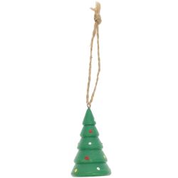 Holzhänger Weihnachtsbaum grün 3,5x6cm von Rico Design